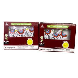 2 Pack‎ Llama String Lights LED Battery Operated Indoor Outdoor Christmas Timer